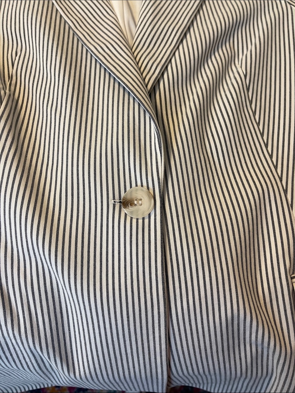 Adrianna Papell Black & White Pinstripe Blazer - Picture 3 of 4